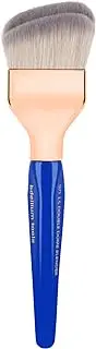 Bdellium Tools Professional Makeup Brush - Golden Triangle 971 Large Slanted Double Dome Blender - With All Vegan and Soft Synthetic Fibers, For Foundation Application & Blending (Blue, 1pc)