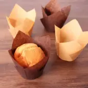 50Pcs/set DIY Tulips Cupcake Liners Paper Cake Baking Cup Muffin Wraps Cases