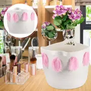 Storage Bucket Wicker Laundry Hamper with Lid Crate Baskets Kids Blanket