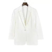 在飛比找蝦皮商城優惠-【AZUR】浪漫白色婚禮單釦合身西裝外套