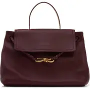 Bottega Veneta Ciao Ciao Knot Detail Leather Top Handle Bag in 2250 Barolo-M Brass at Nordstrom One Size