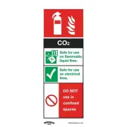 Sealey Safe Conditions Safety Sign - CO2 Fire Extinguisher - Rigid Plastic SS21P