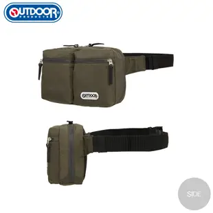 【OUTDOOR】慢活宣言-腰包 透氣網布單肩二用包 包包 男 女 橄欖綠 OD201108OE