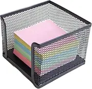 WEKAMOS Wire Mesh Self Stick Note Holder Compact Desktop Dispenser for Memo Pads Organizer for Home Office School Use Scratch Easy to Clean
