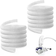 BREADEEP 2 Pack Pool Cleaner Hose 9-100-3102 Fit for Polaris 360, 6 FT Cuffless Feed Hose for 360 Pressure-Side Pool Cleaner 1-1/2", White, 91003102