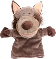Interactive Plush Wolf Hand Puppet Adorable Stuffed Animal for Storytelling Imagination Activities and Communication Skills Development