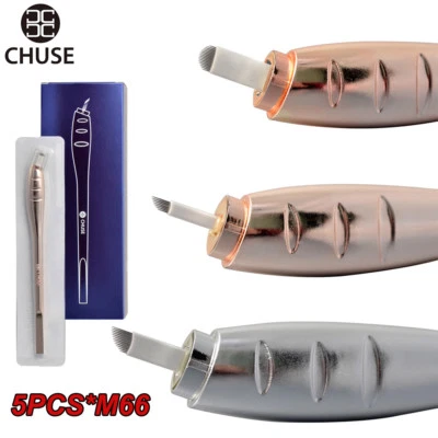 5pcs Sterilized Manual Tattoo Pen Microblading Permanent Makeup Tool With Needle