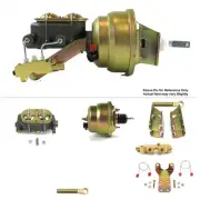 1964-66 for Ford Mustang Fastback FW Mount Power 7" Dual Brake Booster Kit Disc/ (for: Ford)