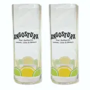 Angostura Lemon Lime & Bitters 2 Highball Glasses 380ml BNWOB Trinidad & Tobag