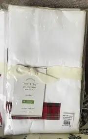 Pottery Barn Love and Joy STANDARD pillowcases set of 2 pillow case