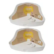 2x Corner High-Backed Pet Toilet Box Poop Training Ferret Litter Tray Medium WHT