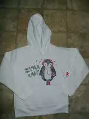 Hanes Sweatshirt Soft Sweats Ecosmart Hoodie White Pullover Chill Out