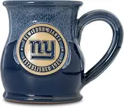 Greater Distance NFL Football New York Giants 14 oz Two-Tone Tall Belly Mug, Handmade Large Ceramic Coffee Mug With Team Logo for True Fans, Premium Pottery Made in USA