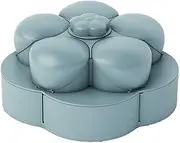 2-Layer Rotating Petal Candy Box Snack Dish Nut Box Tray Case Storage Cases Fruit Plate Storage Practical/C (Color : A)