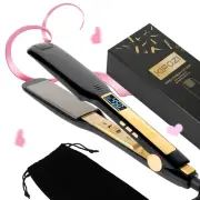 Negative Ion Hair Straightener Flat Iron, 1.75" Titanium Plates, Anti-Static Iro