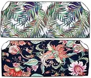 [2PCE] Summer Splash Crossover Wrap Towels for Beach, Fashionable and Functional Wrap for The Beach, Ideal for Pool & Water Activities - Adult Size (Multicoloured, Flower & Feather Designs)
