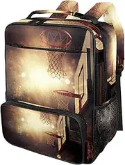 VTGHDEEQ Travel Backpack,Small Backpack,Carry on Backpack,Basketball and Basketball Hoop,Backpack, U2jq3diuhxrd, 14.4x11.6x5.7 in