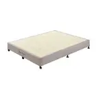 Mattress Base Ensemble Double Size Solid Wooden Slat in Beige with Removable