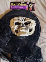 VTG Tagged 90s Fun World Fearsome Faces Mad Hatter RIP Buckethead