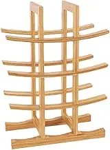 Wine Rack,Well-Shaped Bamboo Storage Rack,Wall-Mounted Wine Cabinet,(can Hold 12 Bottles),Suitable for Bars(Color1)