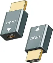 tunghey 2Pack Micro HDMI Adapter Extender HDMI Type A Male to Micro HDMI Type D Female Connector Support 3D 4K 1080P for Cameras, Computers, Projectors