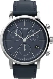TIMEX Midtown Men'S 40Mm Chrono SST Case Blue Strap Blue Dial