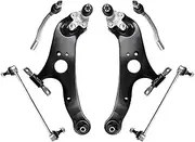 8pcs Front Lower Control Arms Stabilizer Link Tie Rod Compatible For Toyota Sienna 2011 2012 2013 2014 2015 2016 2017 2018