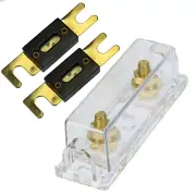 QTY 1 ANL Fuse Holder Voodoo Gold fuseholder 0 4 8 GA inline W/ 2ea