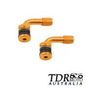 GOLD 2x 90 Degree Angle Valve Adaptor Tyre Extension Adapter Motorcycle Car Bike
