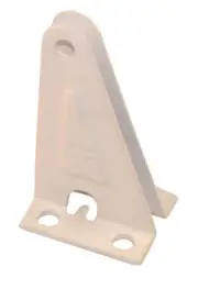 Barton Kramer 398C Aluminum White Jamb Bracket 1.688 L x 1.438 H x 1.313 W in.