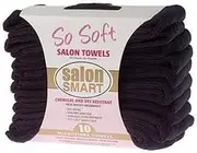 Sofeel Microfibre Salon Towels, 40 cm x 73 cm Size, Black (Pack of 10)