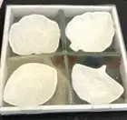 NIB Set Of 4 White Porcelain Fall Leaf Design Chip Dip Appetizer Dishes 3” 2009