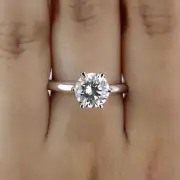 2 1/4 Carat G/SI1 Ladies Diamond Engagement Ring Round Cut 14K White Gold