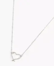 Lane Bryant DELICATE PAVE HEART PENDANT NECKLACE
