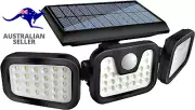 Solar Lights Outdoor - 800Lumens 74 LED Wireless Motion Sensor Light,3 Adjustabl