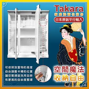 【Takara-standard】日本進口75CM琺瑯雙門浴櫃組+三面收納鏡附照明(ABS)