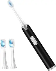 Baluue 1 PC Electric Toothbrush with Soft Bristles Ergonomic Handle for Easy Oral Cleaning Replacement Brush Heads Included for Daily Use and Travel