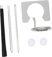 COOLHIYA Alloy Rod Golf Putter 3-Section Detachable Rod Portable Golf Pushing Rod for Golfers of Levels Silver