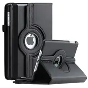 For Apple iPad Mini 1 / 2 / 3 Cover, 1st 2nd 3rd Gen Generation Leather Smart 360 Rotate Flip Stand Case Cover (Black)