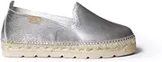 Toni Pons Aurora - Flache Espadrille für Damen glattem Leder.