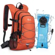 Hydration Backpack with 3L Water Bladder, Hiking Water Backpack for Men Orange