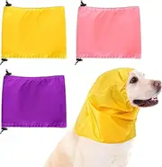 Aliceset 3 Pcs Dog Bath Cap - Waterproof Ear Protection Headband, Snood Rain Hat, Ear Covers for Bathing and Show - 3 Colors