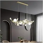 CJLWSLCO Light luxury style Pendant Lamp Living Room Decoration Chandelier Modern Romantic Petal Bedroom Lamp Indoor Lighting Led Ceiling Pendant Lamp Indoor Adjustable Height E27 Base Hanging Light(L