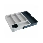 DrawerStore Expandable Cutlery Utensil Tray Holder Storage Grey
