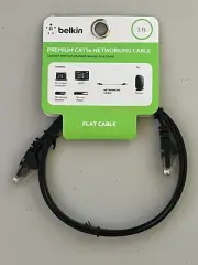 Belkin 3ft RJ-45 Cat-5e Flat Ethernet Network Cable - Black
