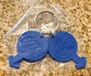 MILLER LITE BEER LOGO RUBBER KEYCHAIN NEW 2”1/4 inches each on Ring