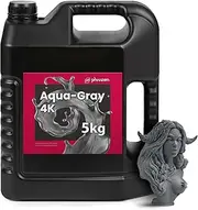 Phrozen Aqua Gray 4K 3D Printer Resin | 4K Resolution Photopolymer Resin | Standard 405nm UV-Curing Resin w/LCD Printers | High Precision, Low Shrinkage | Gray (5kg)