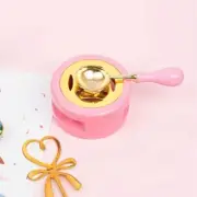 Wax Seal Kit Warmer with Melting Spoon Retro Melt Stove Pot Furnace Tool Pink
