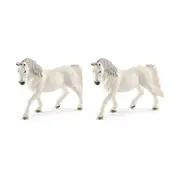 2x Schleich Kids/Childrens Toy Figurine Lipizzaner Mare Pretend Animal 3y+