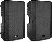 'Vonyx VSA120S Active Speaker Set 1600W Stereo with Bluetooth, MP3 Player and Remote Control - Suitable for Music, Singing and Speech!